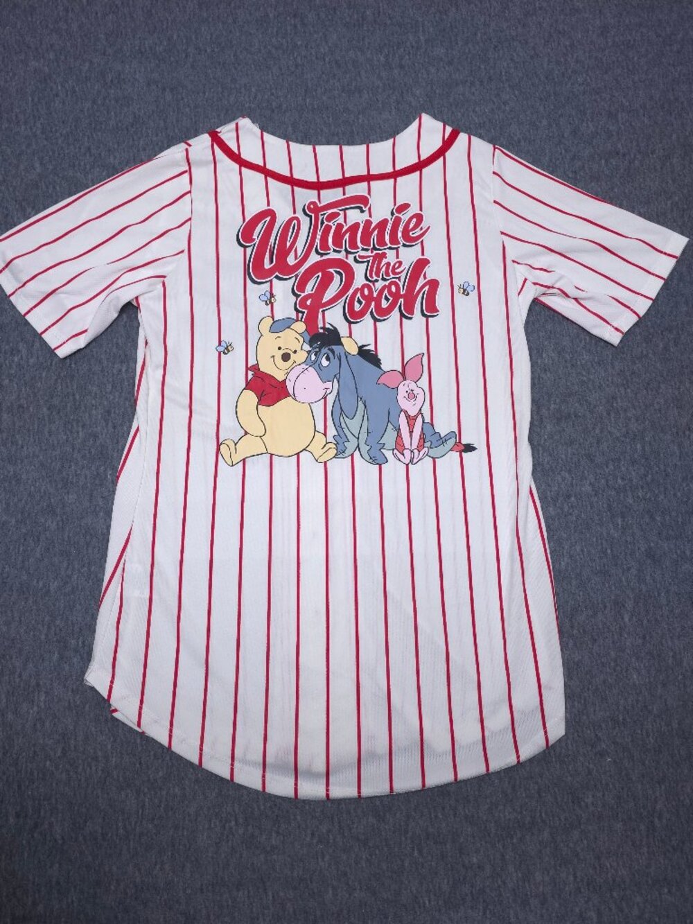 Disney Winnie the Pooh Women's M 8-10 Baseball Jersey Eeyore Piglet